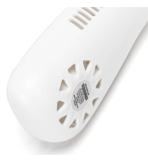 Ventilatore da collo 8 pollici 4W, bianco a 3 velocità, 1200mAh, Design a doppia turbina sinistra e destra, Ricarica USB Ventilatore da collo 8 pollici 4W, bianco a 3 velocità, 1200mAh, Design a doppia turbina sinistra e destra, Ricarica USB