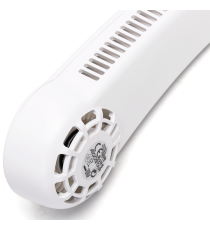 Ventilatore da collo 8 pollici 4W, bianco a 3 velocità, 2000mAh, Design a doppia turbina sinistra e destra, Ricarica USB Ventilatore da collo 8 pollici 4W, bianco a 3 velocità, 2000mAh, Design a doppia turbina sinistra e destra, Ricarica USB