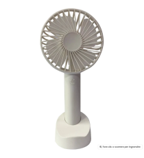 Mini ventilatore USB portatile 2W bianco silenzioso,TekOne BR04B batteria1200mAh, con base supporto smartphone 88×164×46mm Mini ventilatore USB portatile 2W bianco silenzioso,TekOne BR04B batteria1200mAh, con base supporto smartphone 88×164×46mm