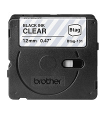 Brother - Nastro adesivo - Nero/Trasparente - 12mm x 4mt - BTAG131 Brother - Nastro adesivo - Nero/Trasparente - 12mm x 4mt - BTAG131