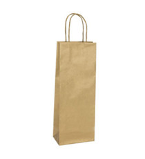 Portabottiglie BARBERA - maniglie cordino - 14 x 9 x 38 cm - carta biokraft - oro - Mainetti Bags - conf. 20 pezzi Portabottiglie BARBERA - maniglie cordino - 14 x 9 x 38 cm - carta biokraft - oro - Mainetti Bags - conf. 20 pezzi