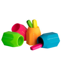 Portapenne Monocromo - 9,5 x 7,5 x 7 cm - silicone soft touch - colori fluo assortiti - Pigna Portapenne Monocromo - 9,5 x 7,5 x 7 cm - silicone soft touch - colori fluo assortiti - Pigna