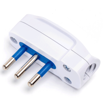 Spina piatta 10A 250V SPA11 2P+T bianca max 1500W - tipo italiana - costruita con materiali di altaqualità - certificazione CE Spina piatta 10A 250V SPA11 2P+T bianca max 1500W - tipo italiana - costruita con materiali di altaqualità - certificazione CE