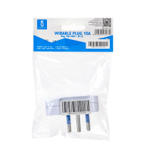 Spina piatta 10A 250V SPA11 2P+T bianca max 1500W - tipo italiana - costruita con materiali di altaqualità - certificazione CE Spina piatta 10A 250V SPA11 2P+T bianca max 1500W - tipo italiana - costruita con materiali di altaqualità - certificazione CE