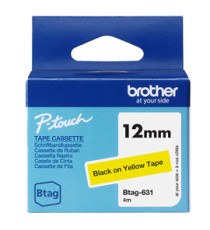 Brother - Nastro -  Nero/Giallo - BTAG631 - 12mm x 4mt Brother - Nastro -  Nero/Giallo - BTAG631 - 12mm x 4mt