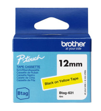 Brother - Nastro -  Nero/Giallo - BTAG631 - 12mm x 4mt Brother - Nastro -  Nero/Giallo - BTAG631 - 12mm x 4mt