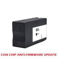 Cartuccia 937e XL nero 4S6W9NE con chip anti-firmware update compatibile per Hp 9110b,9120B,9120e,9132e,9720,9730 2.500 pagine