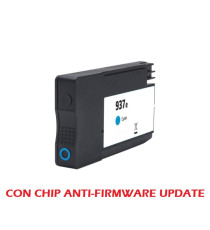 Cartuccia 937e XL ciano 4S6W6NE con chip anti-firmware update compatibile per Hp 9110b,9120B,9120e,9132e,9720,9730 1.650 pagine