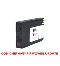 Cartuccia 937e XL magenta 4S6W7NE con chip anti-firmware update compatibile per Hp 9110b,9120e,9132e,9720,9730 1.650 pagine