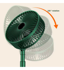 Mini ventilatore USB portatile da tavolo 4,5W verde telescopico, regolazione dell'altezza, ricaricabile tramite micro Usb Mini ventilatore USB portatile da tavolo 4,5W verde telescopico, regolazione dell'altezza, ricaricabile tramite micro Usb