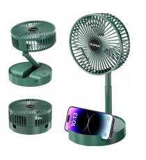 Mini ventilatore USB portatile da tavolo 4,5W verde telescopico, regolazione dell'altezza, ricaricabile tramite micro Usb Mini ventilatore USB portatile da tavolo 4,5W verde telescopico, regolazione dell'altezza, ricaricabile tramite micro Usb