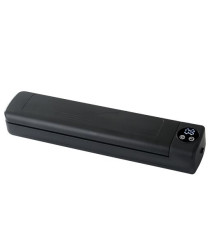 Macchina per sottovuoto automatica nera, funzione sigillatura e sottovuoto vacuum, pannello di controllo touch indicatore led Macchina per sottovuoto automatica nera, funzione sigillatura e sottovuoto vacuum, pannello di controllo touch indicatore led