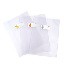 Copriquaderno Superseta - c/alette e portanome - A5 - PVC - trasparente goffrato neutro - Colorosa Copriquaderno Superseta - c/alette e portanome - A5 - PVC - trasparente goffrato neutro - Colorosa