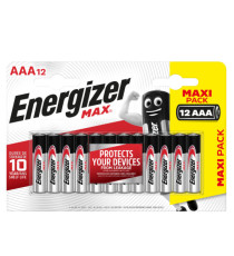 Pila ministilo AAA - 1,5V - Max alcalina - Energizer - blister 12 pezzi Pila ministilo AAA - 1,5V - Max alcalina - Energizer - blister 12 pezzi