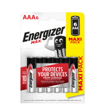 Pila ministilo AAA - 1,5V - Max alcalina - Energizer - blister 6 pezzi Pila ministilo AAA - 1,5V - Max alcalina - Energizer - blister 6 pezzi