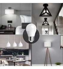 Lampadine led G45 9W attacco E27 840 lumen 6500K luce fredda D45H80mm equivale a 62W incandescenza Lampadine led G45 9W attacco E27 840 lumen 6500K luce fredda D45H80mm equivale a 62W incandescenza