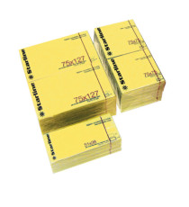 Blocchetto biglietti adesivi - giallo - 75 x 75mm - 70gr - 100 fogli - Starline