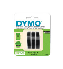 Nastro a rilievo - 9 mm x 3 mt - nero - Dymo - blister 3 nastri Nastro a rilievo - 9 mm x 3 mt - nero - Dymo - blister 3 nastri