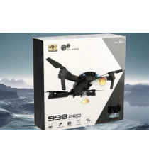 Mini drone quadricottero pieghevole wifi 998 pro, con telecamera HD 720p e telecomando,flip 3D libero uso in spazi aperti Mini drone quadricottero pieghevole wifi 998 pro, con telecamera HD 720p e telecomando,flip 3D libero uso in spazi aperti