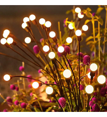 Luce solare da giardino, 6 lucciole led per ogni ramo, Confezione da 2 rami, impermeabili IP65, flessibili con pannello solare Luce solare da giardino, 6 lucciole led per ogni ramo, Confezione da 2 rami, impermeabili IP65, flessibili con pannello solare