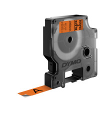 Nastro D1 Durable 1978367 - 12 mm x 3 mt - vinile - nero/arancio - Dymo Nastro D1 Durable 1978367 - 12 mm x 3 mt - vinile - nero/arancio - Dymo