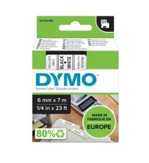 Nastro D1 standard 436130 - 6 mm x 7 mt - PL - nero/bianco - Dymo Nastro D1 standard 436130 - 6 mm x 7 mt - PL - nero/bianco - Dymo