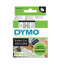 Nastro D1 standard 436130 - 6 mm x 7 mt - PL - nero/bianco - Dymo Nastro D1 standard 436130 - 6 mm x 7 mt - PL - nero/bianco - Dymo
