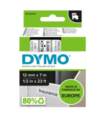 Nastro D1 standard 450130 - 12 mm x 7 mt - PL - nero/bianco - Dymo Nastro D1 standard 450130 - 12 mm x 7 mt - PL - nero/bianco - Dymo