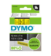 Nastro D1 standard 450180 - 12 mm x 7 mt - PL - nero/giallo - Dymo Nastro D1 standard 450180 - 12 mm x 7 mt - PL - nero/giallo - Dymo