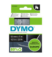 Nastro D1 standard 450200 - 12 mm x 7 mt - PL - bianco/trasparente - Dymo Nastro D1 standard 450200 - 12 mm x 7 mt - PL - bianco/trasparente - Dymo