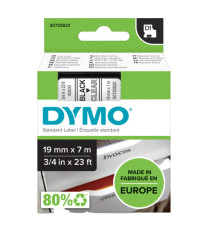Nastro D1 standard 458000 - 19 mm x 7 mt - PL - nero/trasparente - Dymo Nastro D1 standard 458000 - 19 mm x 7 mt - PL - nero/trasparente - Dymo