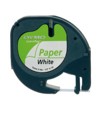 Nastro Letratag  912000 - 12 mm x 4 mt -carta -  bianco - Dymo Nastro Letratag  912000 - 12 mm x 4 mt -carta -  bianco - Dymo