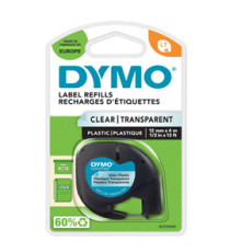 Nastro Letratag 122670 - 12 mm x 4mt - plastica - trasparente - Dymo Nastro Letratag 122670 - 12 mm x 4mt - plastica - trasparente - Dymo