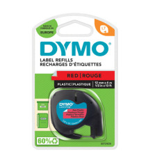 Nastro Letratag 912030 - 12 mm x 4 mt - plastica - rosso - Dymo Nastro Letratag 912030 - 12 mm x 4 mt - plastica - rosso - Dymo