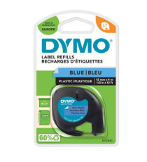 Nastro Letratag 912050 - 12 mm x 4 mt - plastica - blu - Dymo Nastro Letratag 912050 - 12 mm x 4 mt - plastica - blu - Dymo