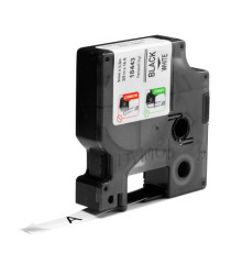 Nastro Rhino 18443 - 9 mm x 5,5 mt - vinile - permanente - nero/bianco - Dymo Nastro Rhino 18443 - 9 mm x 5,5 mt - vinile - permanente - nero/bianco - Dymo
