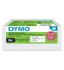 Rotolo 140 etichette LW 2177564 - 25 x 54 mm - carta - removibile - bianco - Dymo - value pack 6 pezzi Rotolo 140 etichette LW 2177564 - 25 x 54 mm - carta - removibile - bianco - Dymo - value pack 6 pezzi