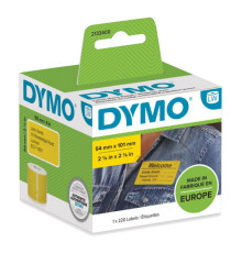 Rotolo 220 etichette LW 2133400 - 54 x 101 mm - carta - spedizione/badge - giallo - Dymo Rotolo 220 etichette LW 2133400 - 54 x 101 mm - carta - spedizione/badge - giallo - Dymo