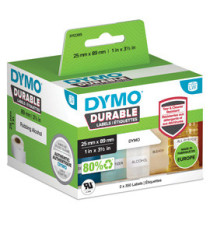 Rotolo 350 etichette LW Durable 1933081 - 25 x 89 mm - PP - bianco - Dymo - conf. 2 rotoli Rotolo 350 etichette LW Durable 1933081 - 25 x 89 mm - PP - bianco - Dymo - conf. 2 rotoli