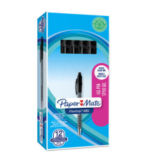 Penna a sfera a scatto Flexgrip Gel - punta 0,7 mm - nero - Papermate