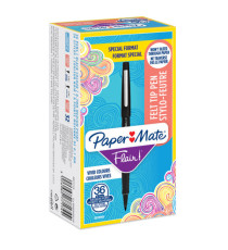 Pennarello Flair Nylon - punta feltro - 1,10mm - nero - Papermate - conf. 30 + 6 pezzi Pennarello Flair Nylon - punta feltro - 1,10mm - nero - Papermate - conf. 30 + 6 pezzi