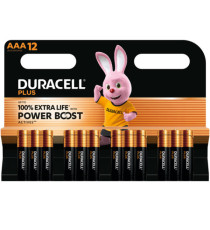 Pila ministilo AAA - 1,5V - Plus Powerboost - MN2400 - Duracell - blister 12 pezzi Pila ministilo AAA - 1,5V - Plus Powerboost - MN2400 - Duracell - blister 12 pezzi