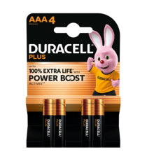 Pila ministilo AAA - 1,5V - Plus Powerboost - MN2400 - Duracell - blister 4 pezzi Pila ministilo AAA - 1,5V - Plus Powerboost - MN2400 - Duracell - blister 4 pezzi