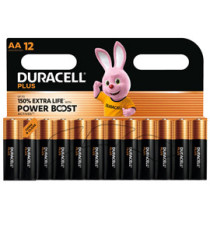 Pila stilo AA - 1,5V - Plus Powerboost - MN1500 - Duracell - blister 12 pezzi Pila stilo AA - 1,5V - Plus Powerboost - MN1500 - Duracell - blister 12 pezzi