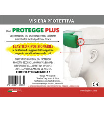 VISIERA PROTETTIVA IN PVC MOD. PROTEGGE PLUS CON GOMMAPIUMA - ELASTICO RIPOSIZIONABILE - CERTIFICATO CATEGORIA 1 VISIERA PROTETTIVA IN PVC MOD. PROTEGGE PLUS CON GOMMAPIUMA - ELASTICO RIPOSIZIONABILE - CERTIFICATO CATEGORIA 1