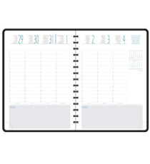 Agenda 16 mesi All-in-One 2026 - copertina Exaweek - 15 x 21 cm - blu navy - Quo Vadis