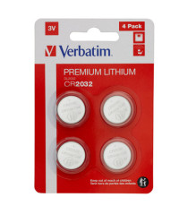 Micropile CR2032 - 3V - a pastiglia - litio - Verbatim - blister 4 pezzi Micropile CR2032 - 3V - a pastiglia - litio - Verbatim - blister 4 pezzi