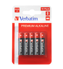 Pila ministilo AAA - 1,5V - alcaline - 49874 - Verbatim - blister 10 pezzi Pila ministilo AAA - 1,5V - alcaline - 49874 - Verbatim - blister 10 pezzi