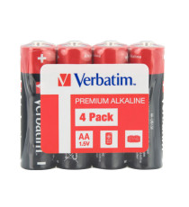 Pila stilo AA - 1,5V - alcaline - 49501 - Verbatim  - conf 4 pezzi Pila stilo AA - 1,5V - alcaline - 49501 - Verbatim  - conf 4 pezzi