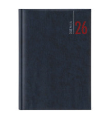 Agenda giornaliera 2026 - copertina in carta imbottita - 14,5 x 20,5 cm - blu Agenda giornaliera 2026 - copertina in carta imbottita - 14,5 x 20,5 cm - blu
